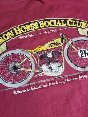 Illinois Iron Horse Social Club Tee Size 2xl. Harley Davidson. Savanna.